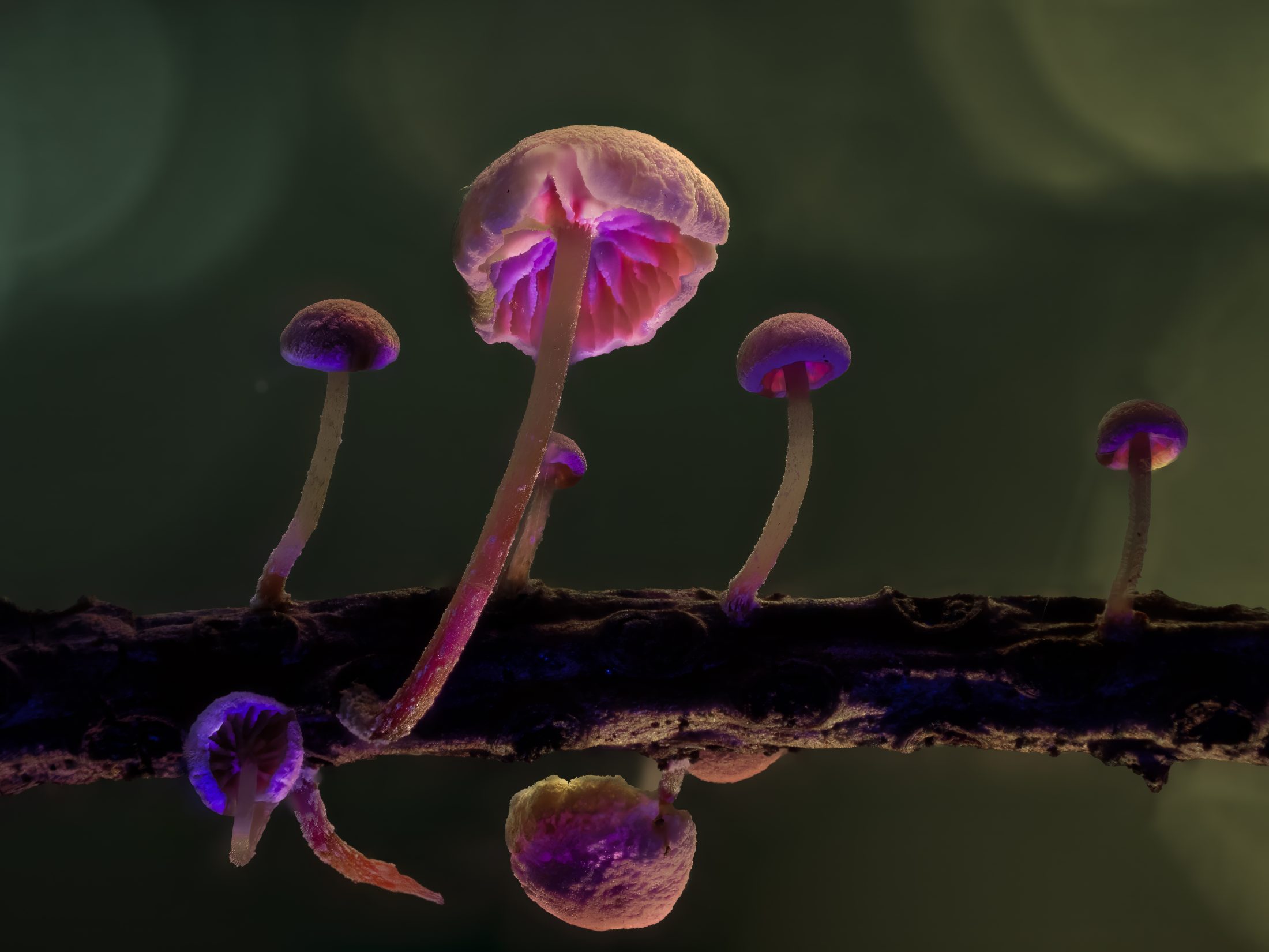 Ethereal Glow: Bioluminescent Mushrooms